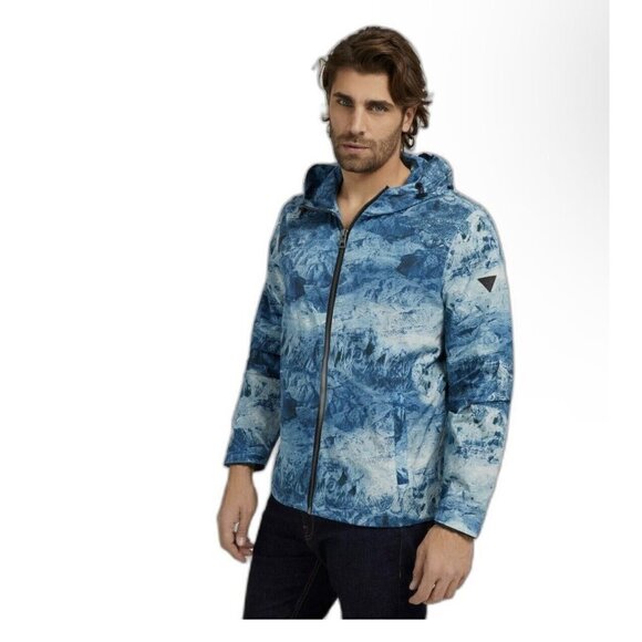 Guess Tech Woven Hooded Jacket.  Size XXL.  New With Tags $178 - Picture 1 of 16